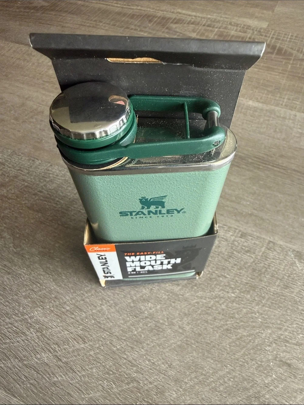 Stanley Wide Mouth Hip Flask 8 oz Green NEW IN PACKAGING